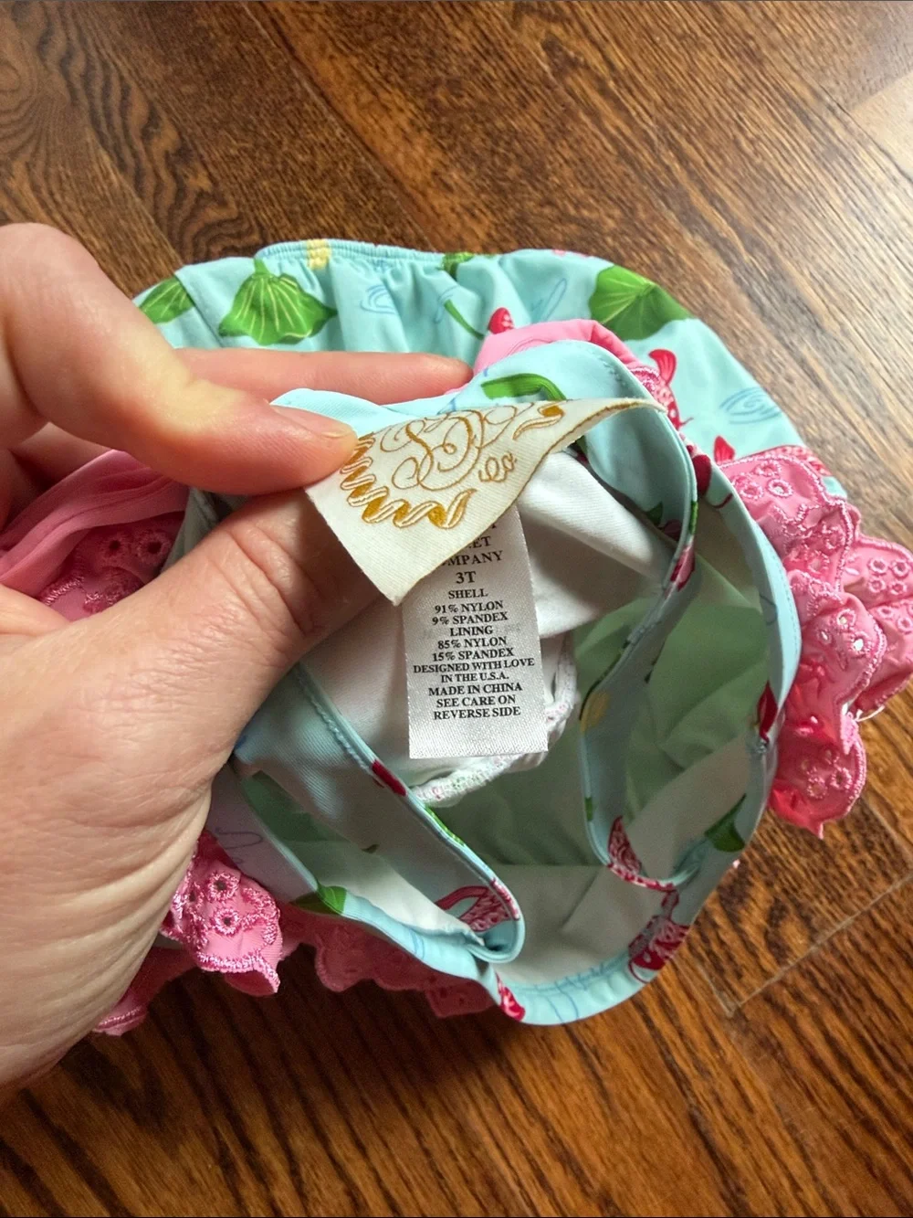 Beaufort Bonnet Company St. Bart's Bubble Swimsuit Cute & Koi Lily Pad Ruffle 3T